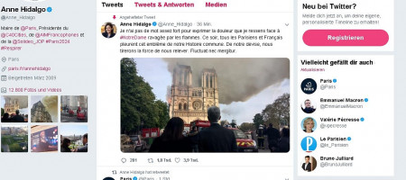 Twitter-Seite der Pariser Bürgermeisterin Anne Hidalgo