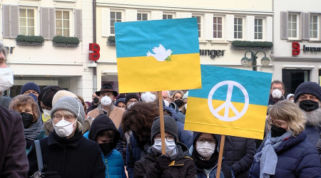 Solidaritätskundgebung Ukraine Reutlingen 